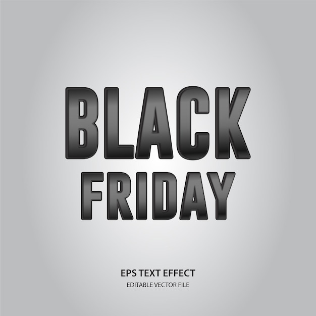Szablon efektu tekstowego Black Friday lub edytowalny efekt tekstowy