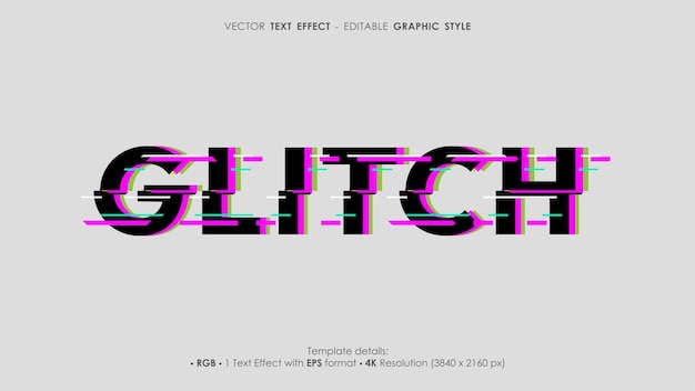 Szablon efektu tekstu glitch