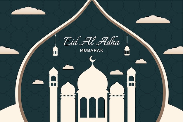 Szablon Eid Al Adha Mubarak Kolor pastelowy
