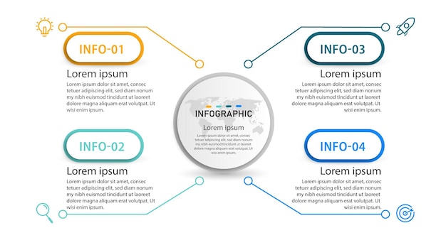Szablon Elementu Infografiki Biznesowej Diagramu Projektu Promocyjnego