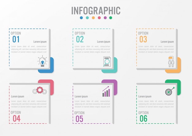 Szablon Etykiety Infographic Biznesu