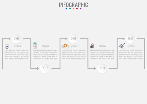 Szablon Etykiety Infographic Biznesu