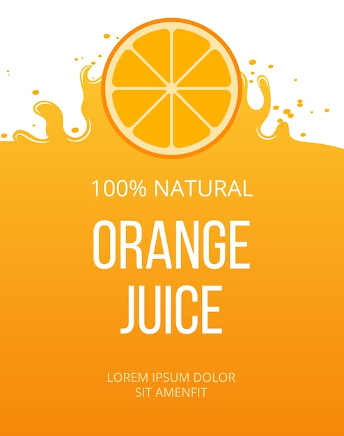 Szablon Etykiety Naturalnego Soku Pomarańczowego