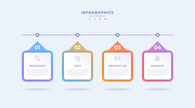 Plik wektorowy szablon firmy infographic gradientu