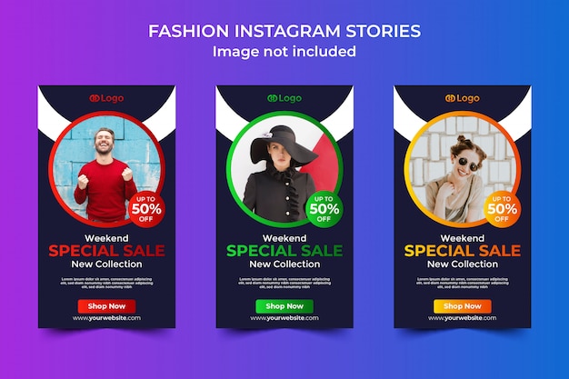 Plik wektorowy szablon historii instagram specjalnej sprzedaży mody