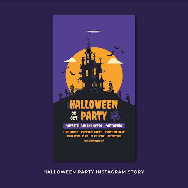 Szablon Historii Na Instagramie Z Okazji Halloween