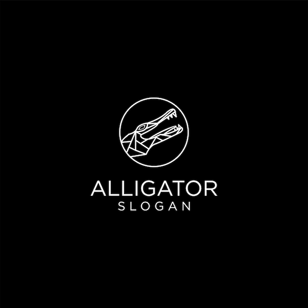 Szablon Ikony Projektu Logo Aligatora