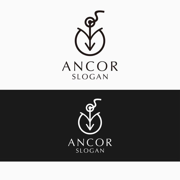 Szablon Ikony Projektu Logo Ancor