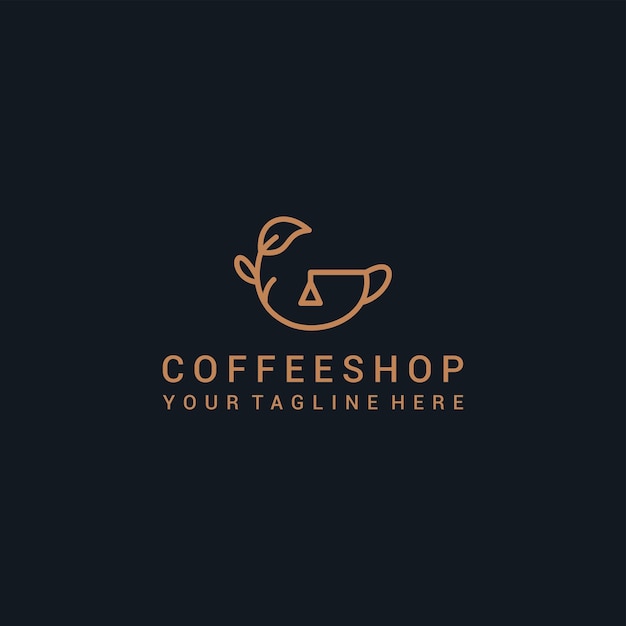 Plik wektorowy szablon ikony projektu logo kawiarni