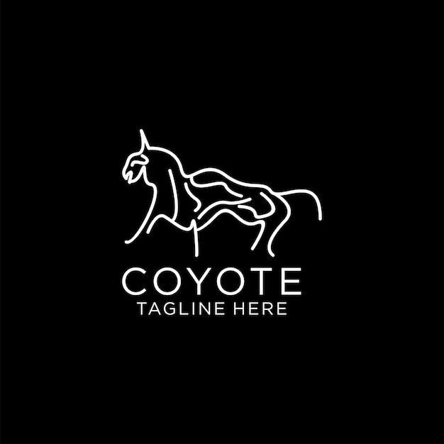 Szablon Ikony Projektu Logo Kojota
