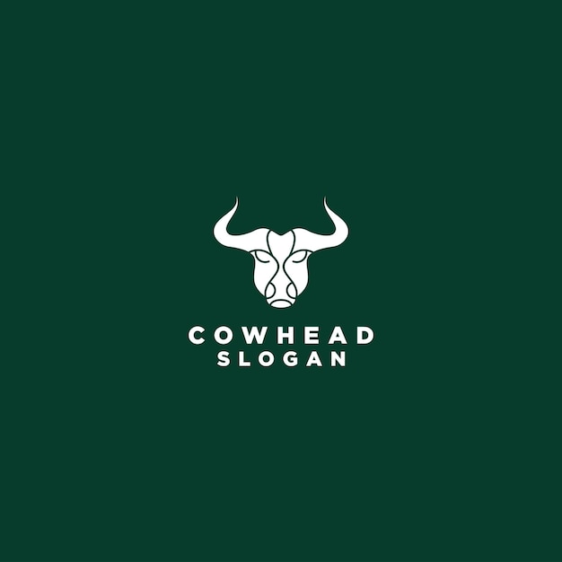 Szablon Ikony Projektu Logo Krowy Głowy
