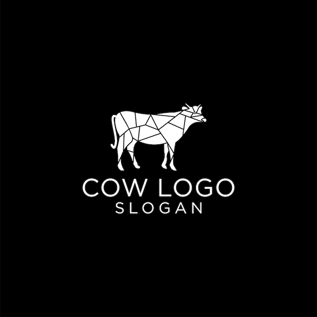 Szablon Ikony Projektu Logo Krowy