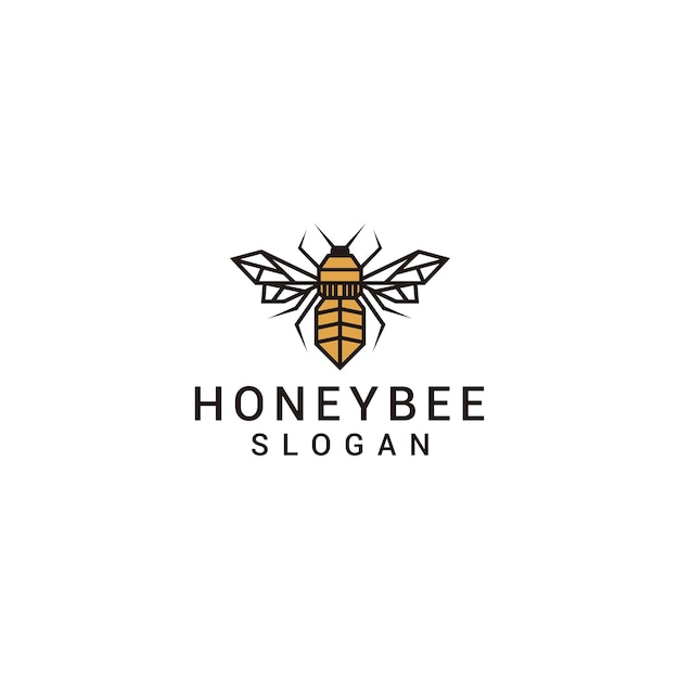 Szablon ikony projektu logo pszczół miodnych