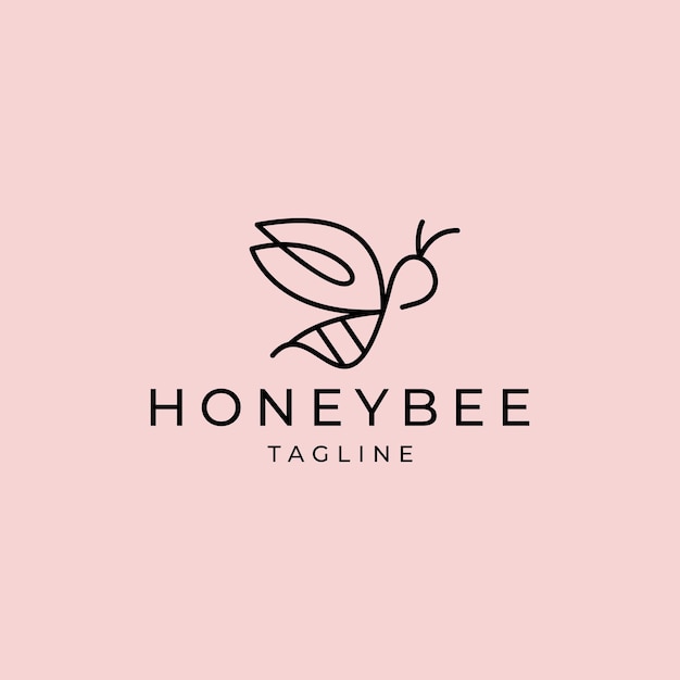 Szablon Ikony Projektu Logo Pszczół Miodnych