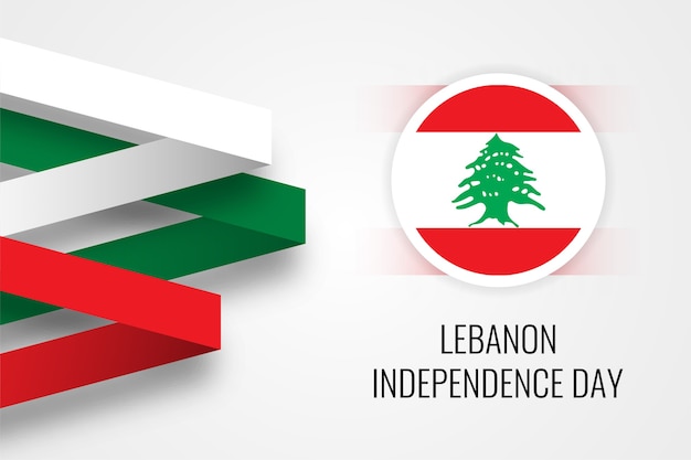 Szablon Ilustracja Dzień Niepodległości Libanu