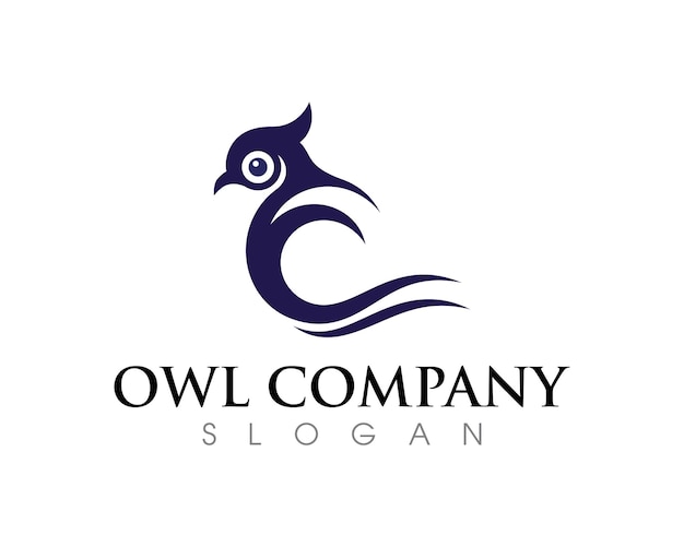 Plik wektorowy szablon ilustracji logo ptaka sowy