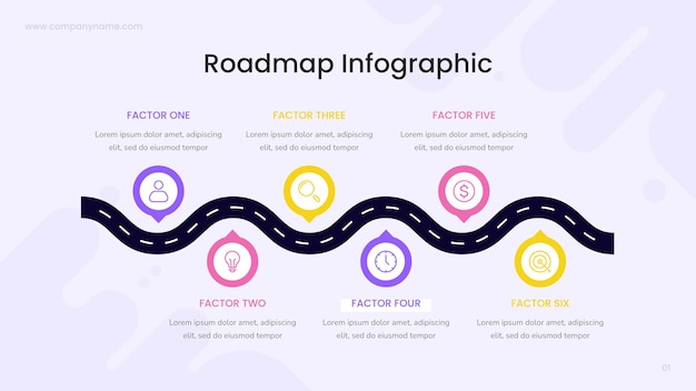 Szablon infograficzny mapy drogowej