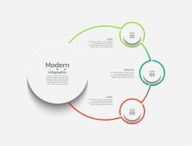 Plik wektorowy szablon infograficzny prezentacji płaski projekt