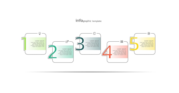 Plik wektorowy szablon infograficzny prezentacji płaski projekt