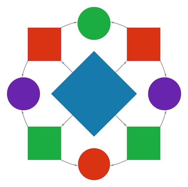 Szablon Infograficzny Struktury Kolorowy Układ Procesów Biznesowych
