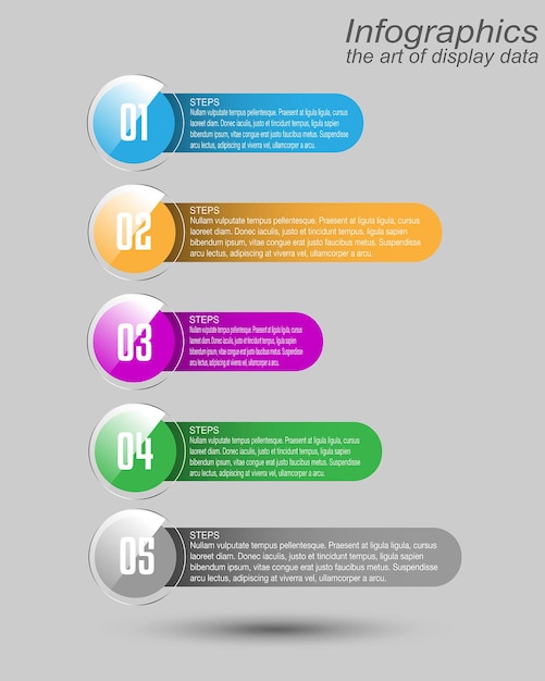 Plik wektorowy szablon infograficzny zbioru dla nowoczesnej wizualizacji i klasyfikacji danych i statystyk