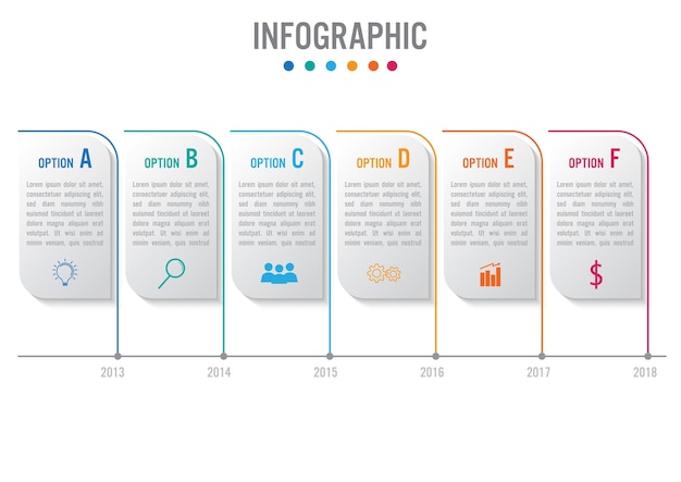 Szablon Infografika Biznesowych Z 6 Opcji