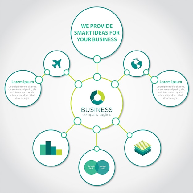 Szablon Infografika Danych Biznesowych Dla Wielu Celów