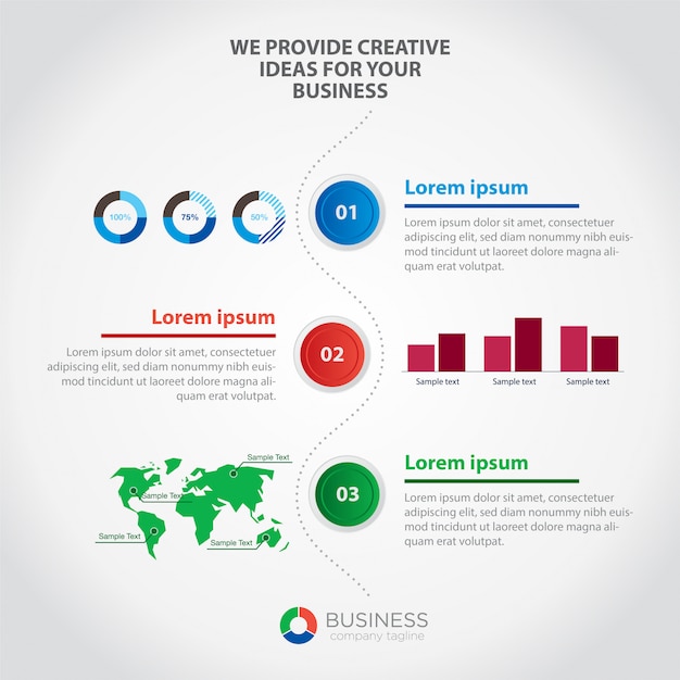 Szablon Infografika Danych Biznesowych Dla Wielu Celów