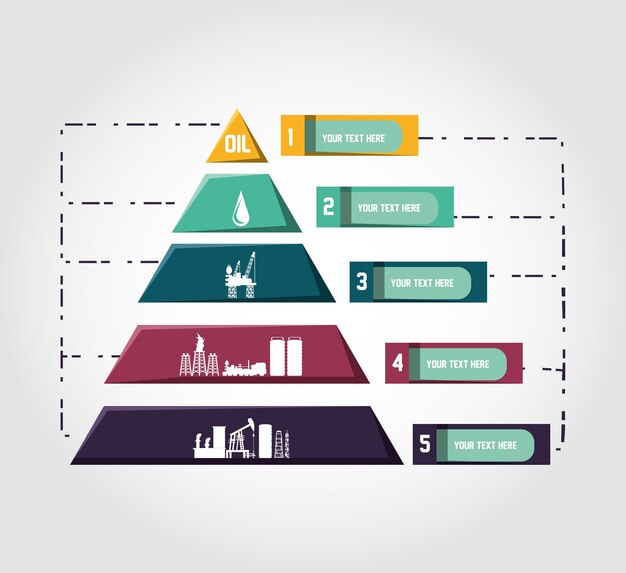 Plik wektorowy szablon infografikę przemysłu naftowego