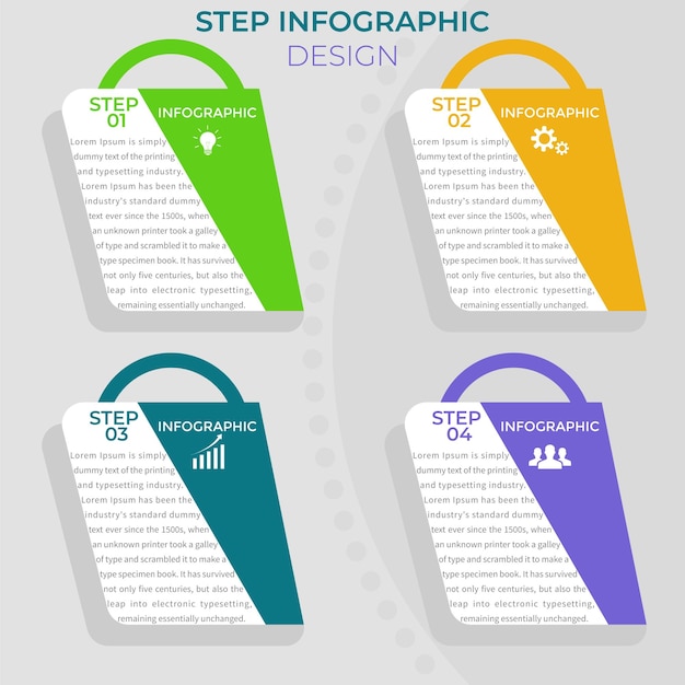 Plik wektorowy szablon infografiki biznesowej creative steps