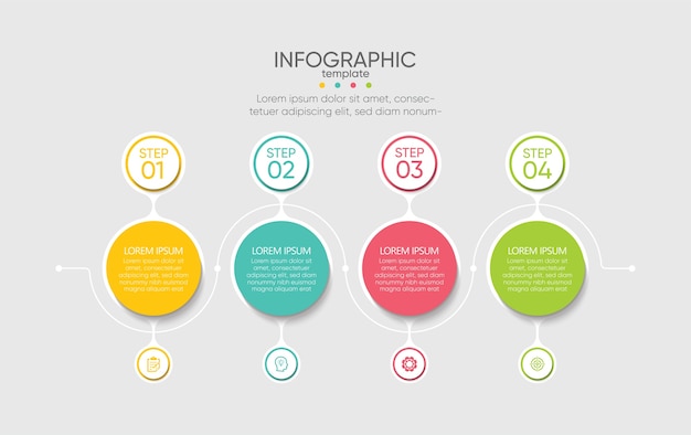 Szablon infografiki biznesowej prezentacji