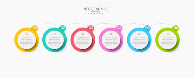Szablon infografiki biznesowej prezentacji
