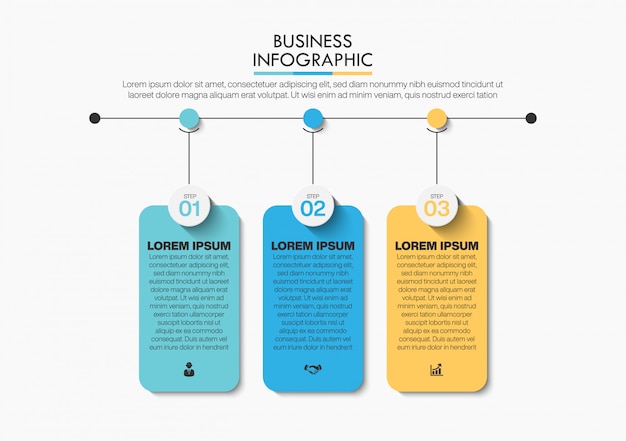 Szablon infografiki biznesowej prezentacji
