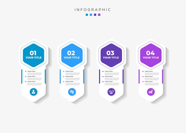 Szablon Infografiki Biznesowej W 4 Krokach