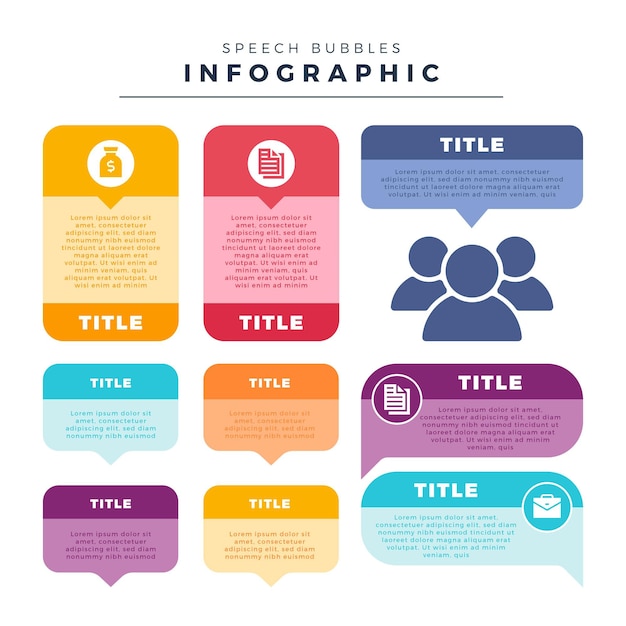 Szablon Infografiki Dymki