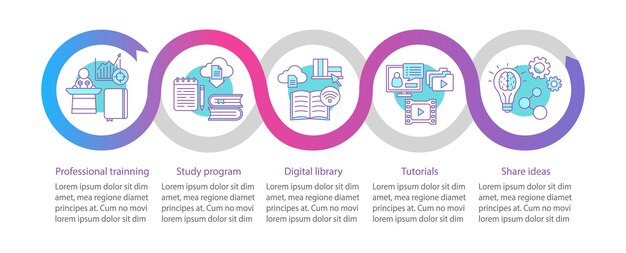 Szablon Infografiki Interaktywnego Treningu Wektorowego