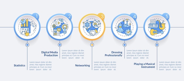 Szablon Infografiki Koło Umiejętności Zawodowych