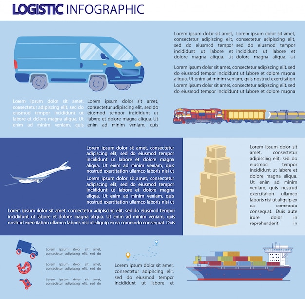 Szablon infografiki logistyki