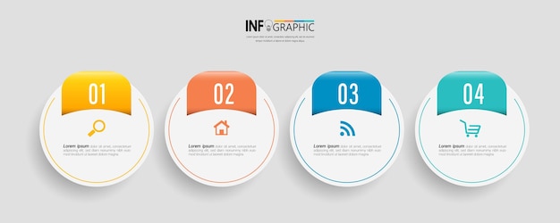 Szablon Infografiki Minimalne Biznesowe