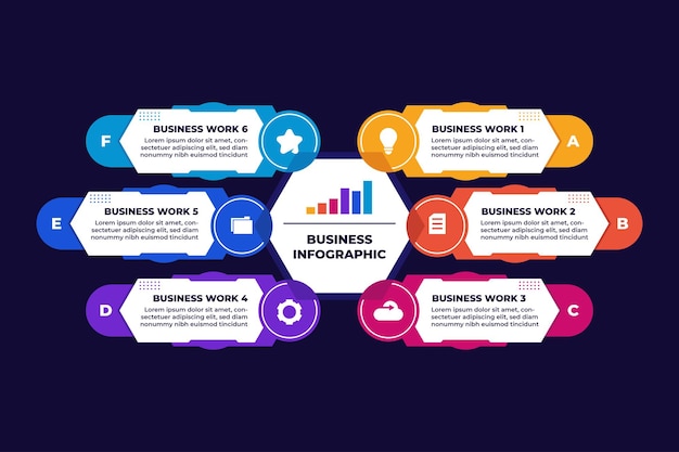 Szablon Infografiki Nowoczesnego Diagramu Biznesowego