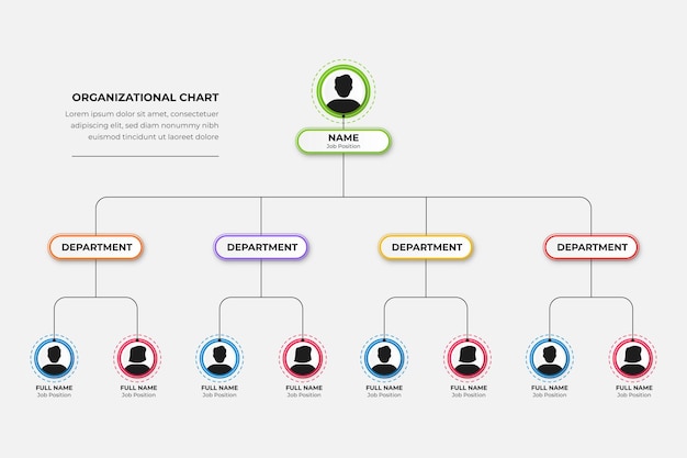 Plik wektorowy szablon infografiki organizacji