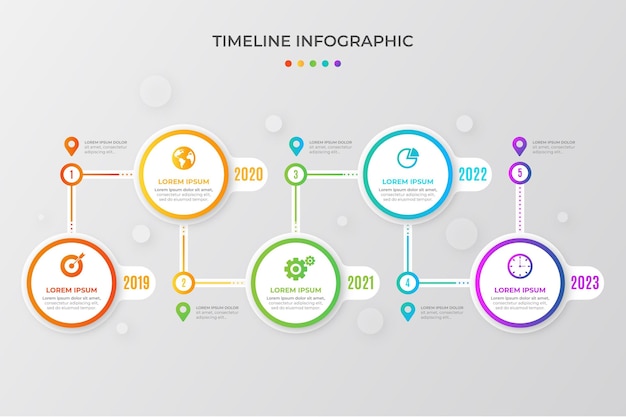 Szablon Infografiki Osi Czasu Gradientu