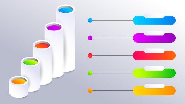 Szablon infografiki tuby gradientowej