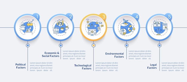 Szablon Infografiki Wektorowej Analizy Pestel