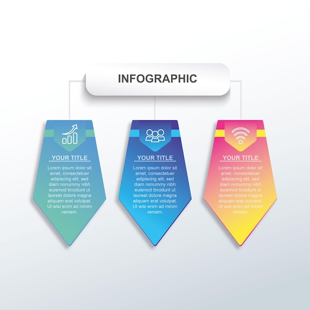 Szablon Infografiki Wektorowej Do Prezentacji, Edukacji, Projektowania Stron Internetowych, Broszur, Ulotek I Biznesu