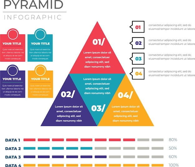 Plik wektorowy szablon infografiki wykresu piramidy 05