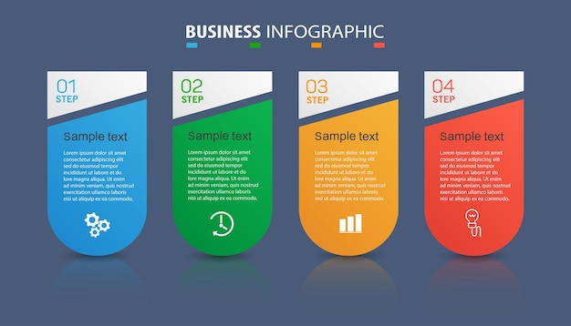 Szablon Infografiki Z 4 Opcjami Dla Biznesu