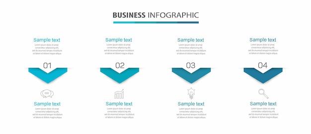 Szablon Infografiki Z 4 Opcjami Dla Biznesu