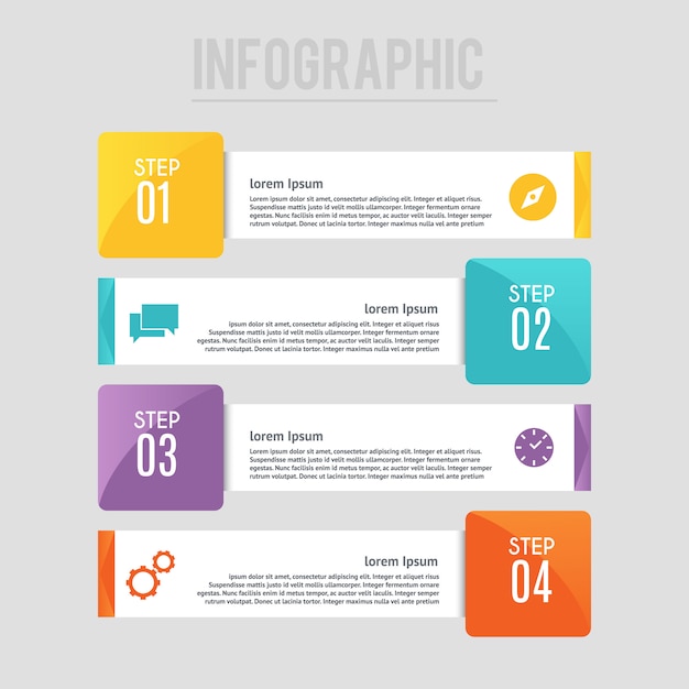Szablon infografiki z 4 opcjami