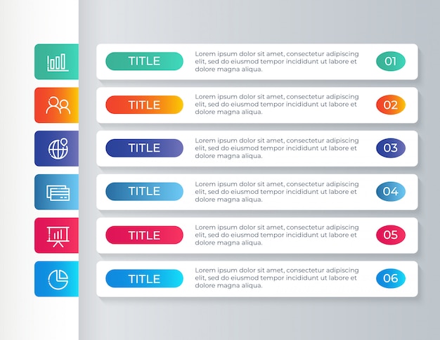 Szablon Infografiki Z 6 Krokami Opcji